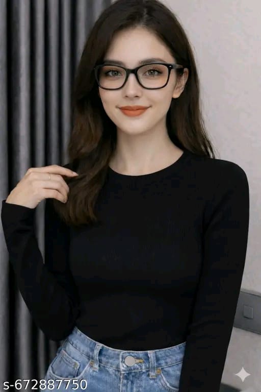 Women Ribbed Round Neck Full Sleeve Stretchable Top (All Colors)