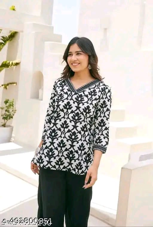 Cotton Printed Short Kurti for Women