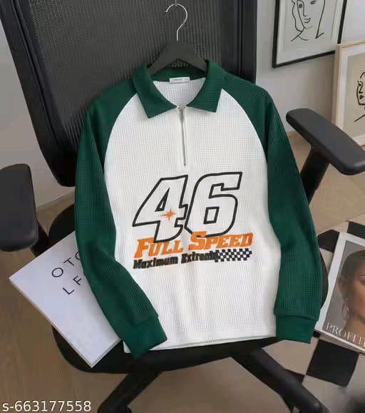 Men Polo Neck Full Sleeves Tshirt